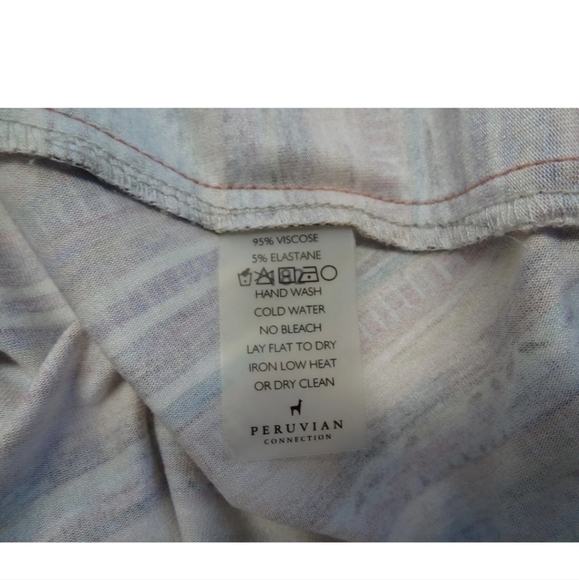 Peruvian Connection S Monserrato Maxi Long Viscose Stretch Dress Angled Slit - Picture 4 of 10